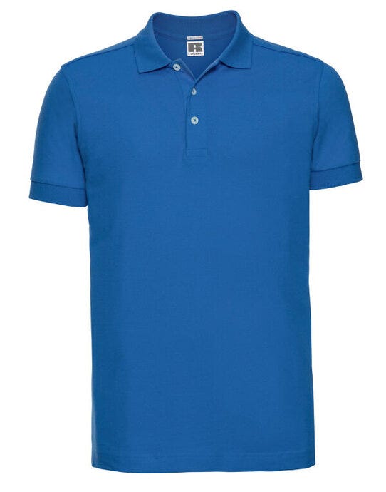 Russell Athletic 566M Russell Mens Fitted Stretch Polo - Azure Blue