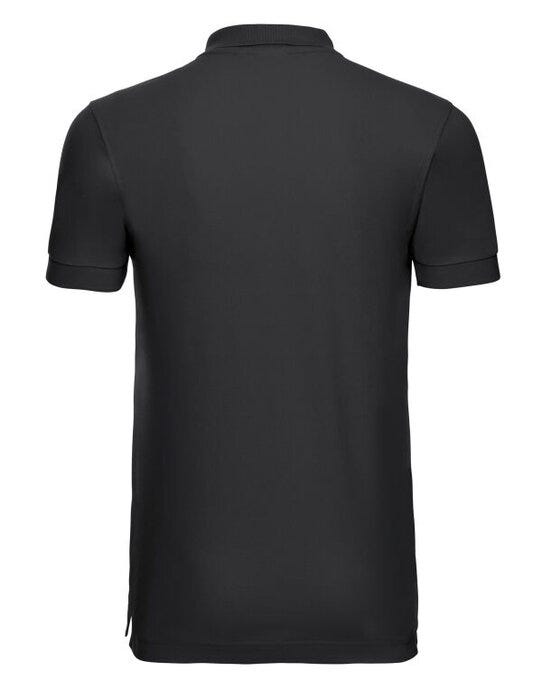 Russell Athletic 566M Russell Mens Fitted Stretch Polo - Black