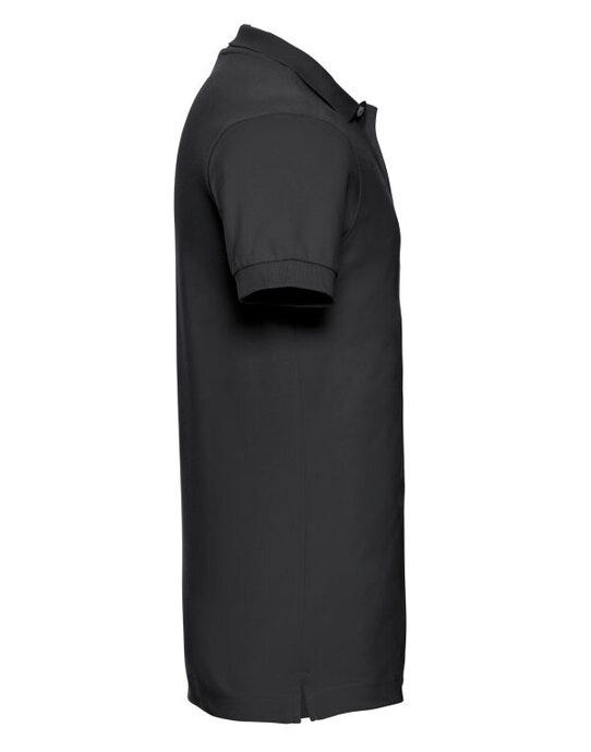 Russell Athletic 566M Russell Mens Fitted Stretch Polo - Black