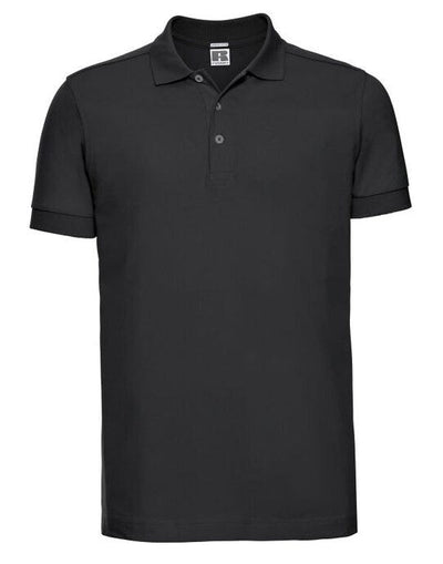 Russell Athletic 566M Russell Mens Fitted Stretch Polo - Black