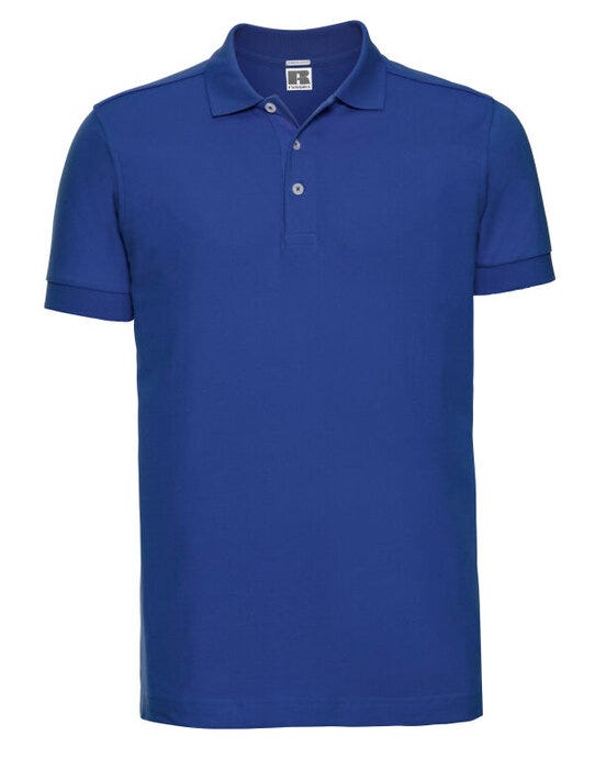 Russell Athletic 566M Russell Mens Fitted Stretch Polo - Bright Royal