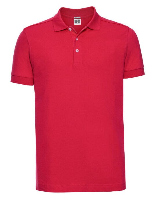 Russell Athletic 566M Russell Mens Fitted Stretch Polo - Classic Red