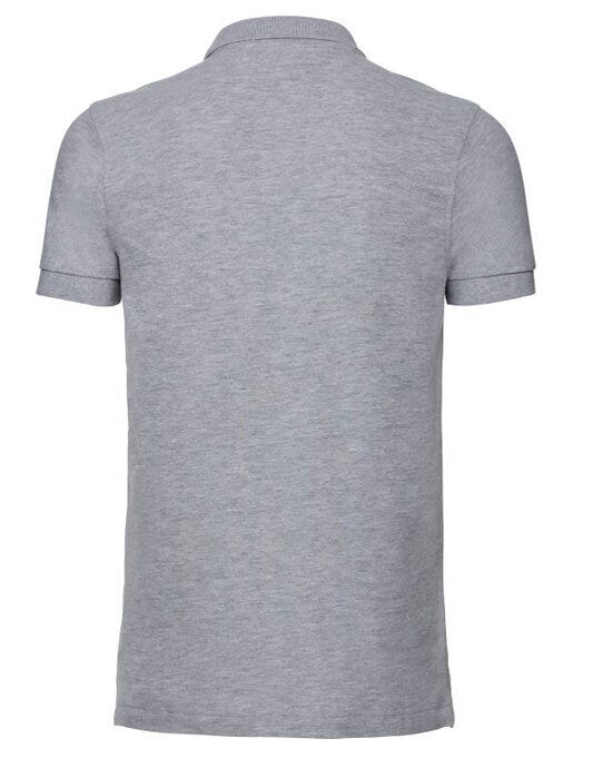 Russell Athletic 566M Russell Mens Fitted Stretch Polo - Light Oxford