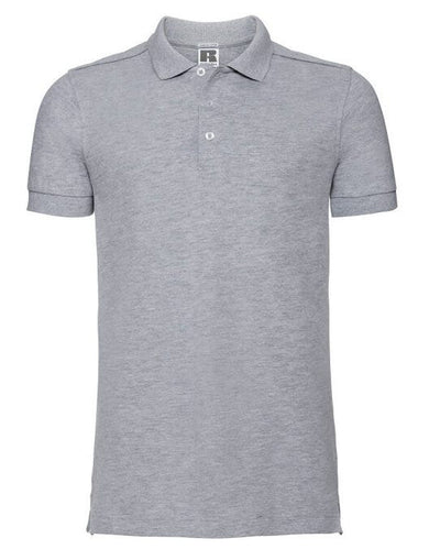 Russell Athletic 566M Russell Mens Fitted Stretch Polo - Light Oxford