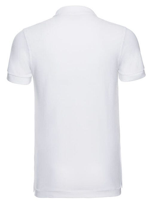 Russell Athletic 566M Russell Mens Fitted Stretch Polo - White