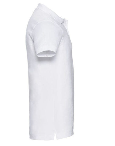 Russell Athletic 566M Russell Mens Fitted Stretch Polo - White