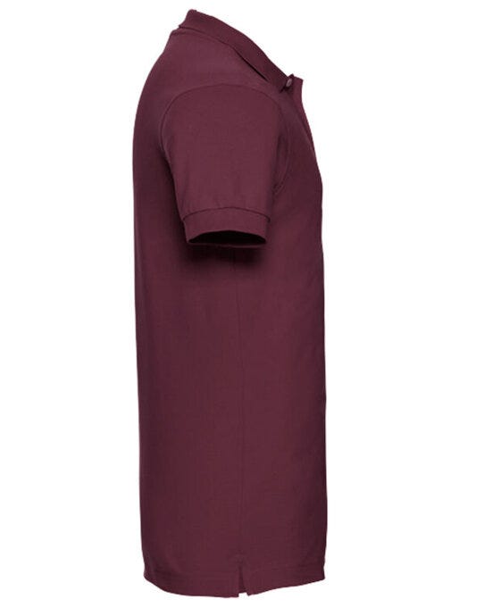 Russell Athletic 566M Russell Mens Fitted Stretch Polo - Burgundy