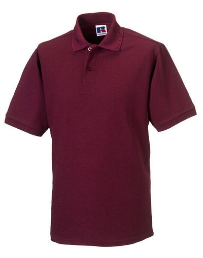 Russell Athletic 599M Russell Hardwearing Polycotton Polo - Burgundy