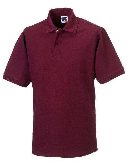 Russell Athletic 599M Russell Hardwearing Polycotton Polo - Burgundy