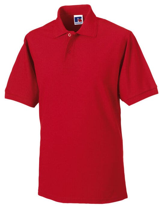 Russell Athletic 599M Russell Hardwearing Polycotton Polo - Classic Red