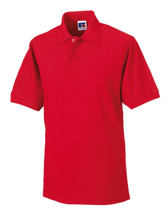 Russell Athletic 599M Russell Hardwearing Polycotton Polo - Bright Red