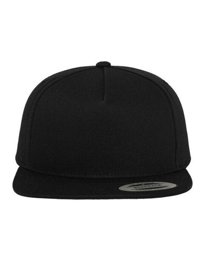 Flexfit 6007 Classic 5 Panel Snapback - Black/Black