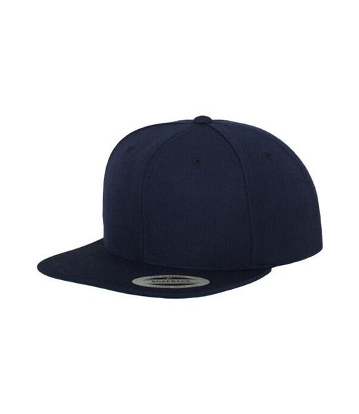 Flexfit 6089M Navy plain snapback cap