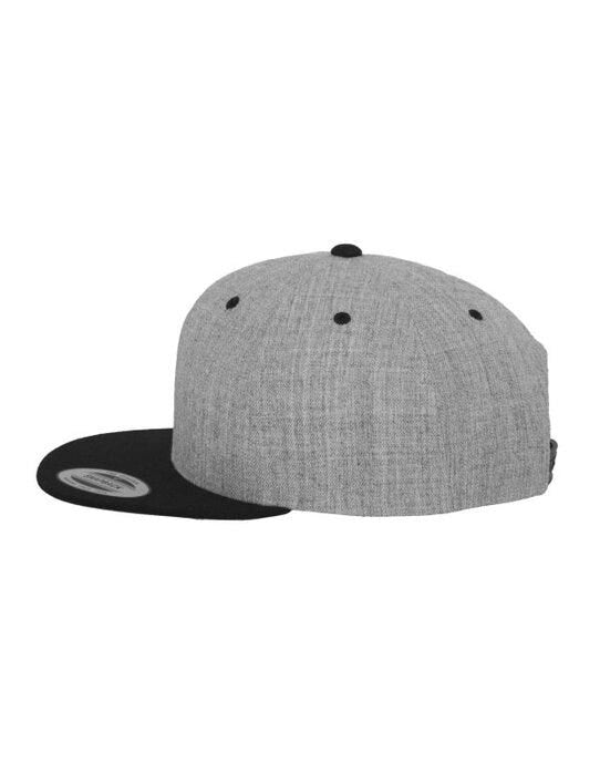 Flexfit 6089MT Two Tone Classic Snapback Cap - Heather Grey/Black