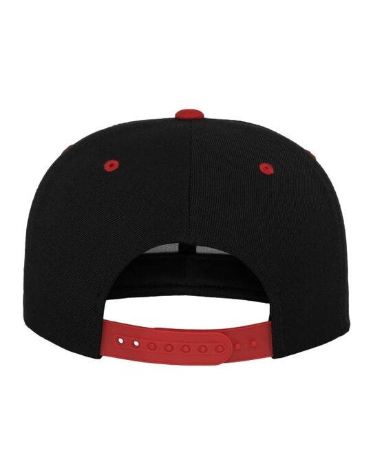 Flexfit 6089MT Two Tone Classic Snapback Cap - Black/Red