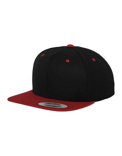 Flexfit 6089MT Two Tone Classic Snapback Cap - Black/Red