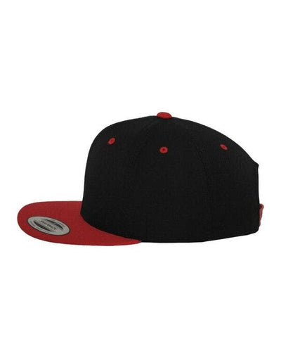 Flexfit 6089MT Two Tone Classic Snapback Cap - Black/Red