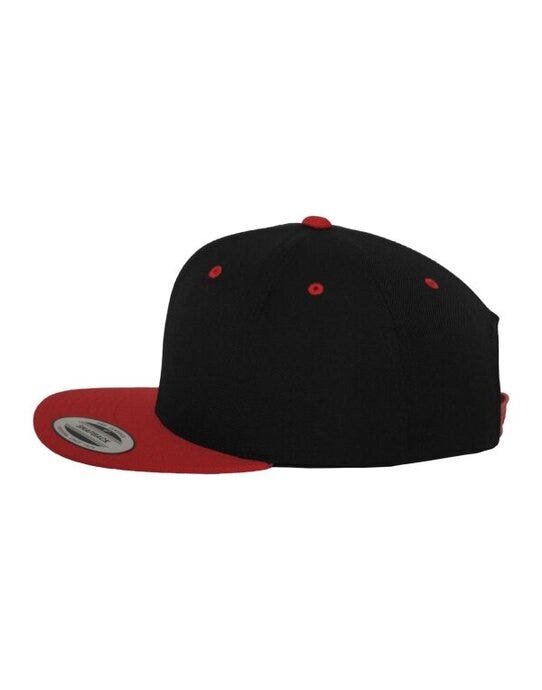 Flexfit 6089MT Two Tone Classic Snapback Cap - Black/Red