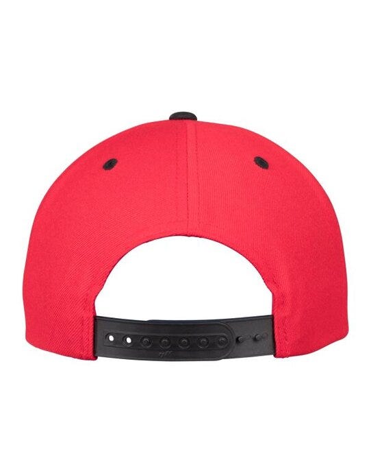 Flexfit 6089MT Two Tone Classic Snapback Cap - Red/Black