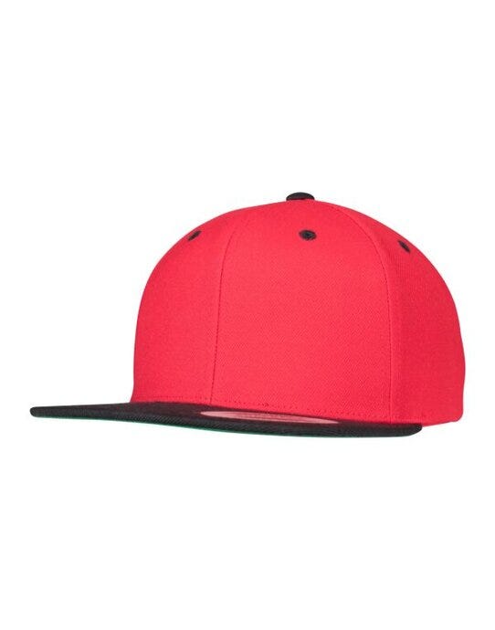 Flexfit 6089MT Two Tone Classic Snapback Cap - Red/Black