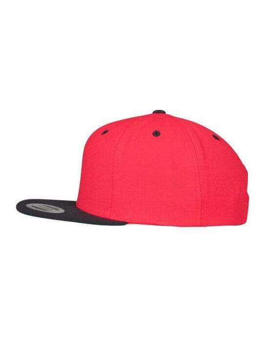 Flexfit 6089MT Two Tone Classic Snapback Cap - Red/Black