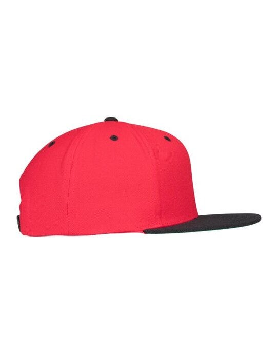Flexfit 6089MT Two Tone Classic Snapback Cap - Red/Black
