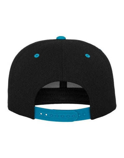 Flexfit 6089MT Two Tone Classic Snapback Cap - Black/Teal