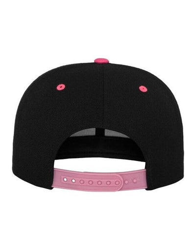 Flexfit 6089MT Two Tone Classic Snapback Cap - Black/Neon Pink