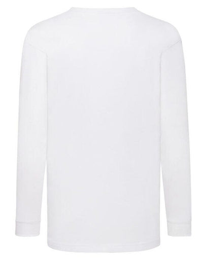 Fruit Of The Loom 61007 FOTL Kids Valueweight Long Sleeve T - White