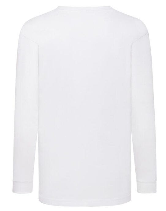 Fruit Of The Loom 61007 FOTL Kids Valueweight Long Sleeve T - White