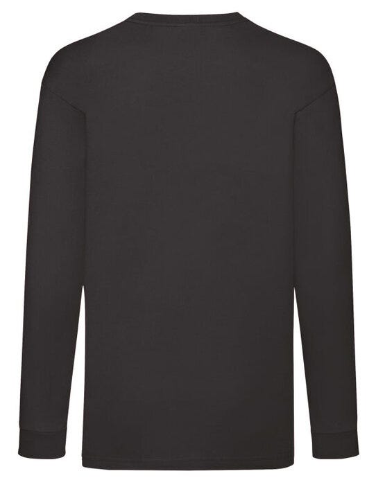 Fruit Of The Loom 61007 FOTL Kids Valueweight Long Sleeve T - Black