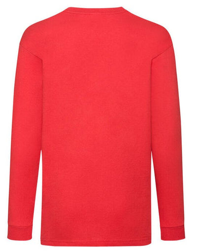 Fruit Of The Loom 61007 FOTL Kids Valueweight Long Sleeve T - Red