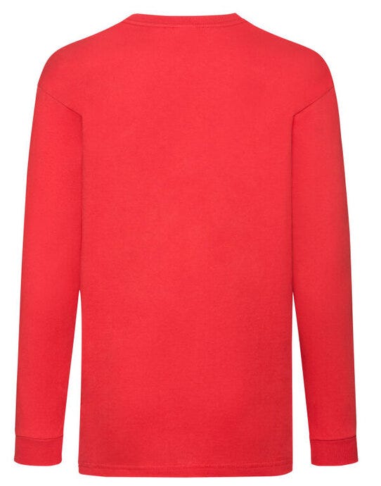Fruit Of The Loom 61007 FOTL Kids Valueweight Long Sleeve T - Red