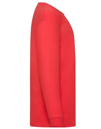 Fruit Of The Loom 61007 FOTL Kids Valueweight Long Sleeve T - Red