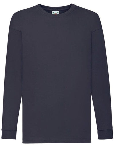 Fruit Of The Loom 61007 FOTL Kids Valueweight Long Sleeve T - Deep Navy