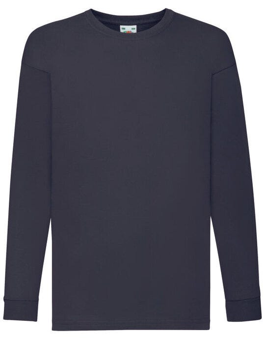 Fruit Of The Loom 61007 FOTL Kids Valueweight Long Sleeve T - Deep Navy