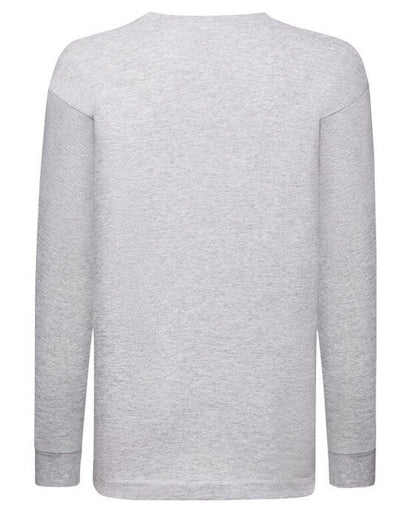 Fruit Of The Loom 61007 FOTL Kids Valueweight Long Sleeve T - Heather Grey