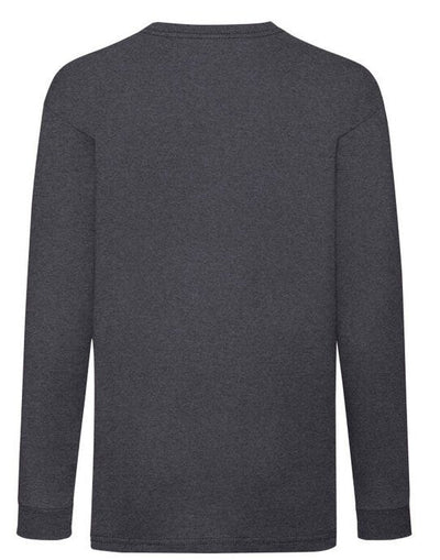 Fruit Of The Loom 61007 FOTL Kids Valueweight Long Sleeve T - Dark Heather