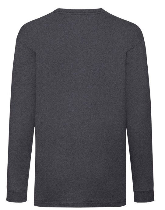 Fruit Of The Loom 61007 FOTL Kids Valueweight Long Sleeve T - Dark Heather