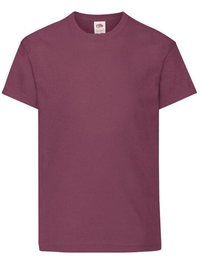Fruit Of The Loom 61019 FOTL Kids Original T - Burgundy