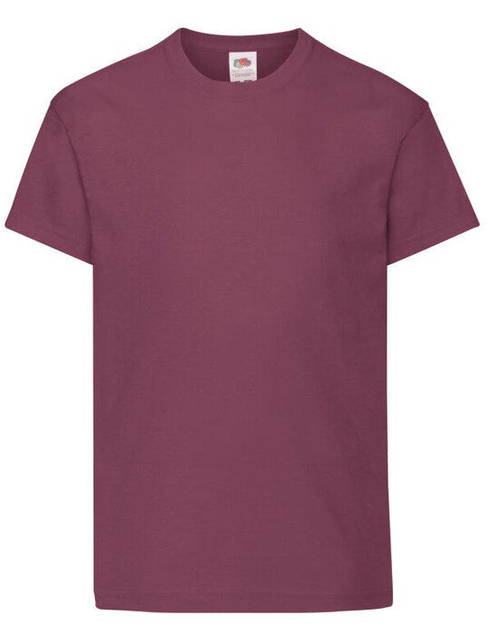 Fruit Of The Loom 61019 FOTL Kids Original T - Burgundy