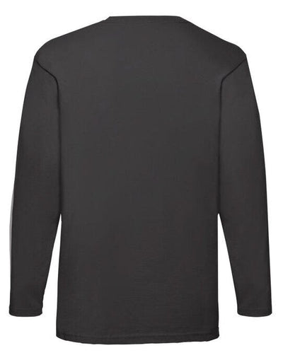 Fruit Of The Loom 61038 FOTL Mens Valueweight Long Sleeve T - Black