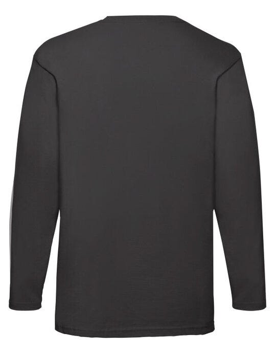 Fruit Of The Loom 61038 FOTL Mens Valueweight Long Sleeve T - Black