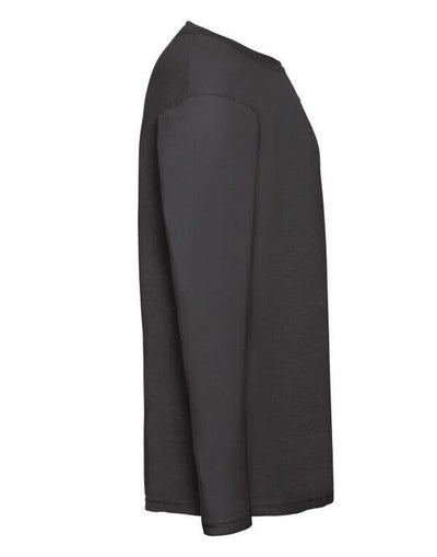 Fruit Of The Loom 61038 FOTL Mens Valueweight Long Sleeve T - Black