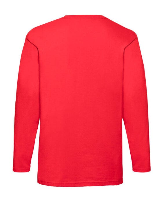 Fruit Of The Loom 61038 FOTL Mens Valueweight Long Sleeve T - Red