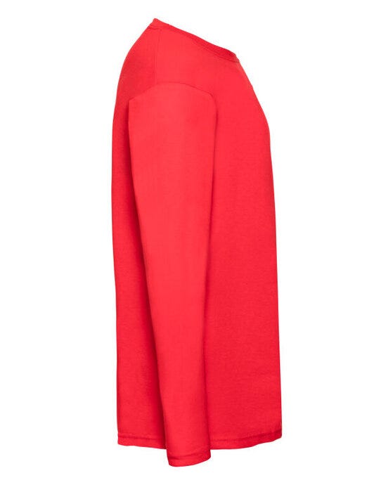Fruit Of The Loom 61038 FOTL Mens Valueweight Long Sleeve T - Red