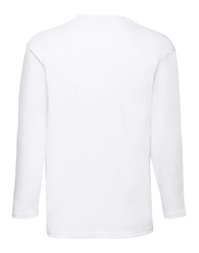 Fruit Of The Loom 61038 FOTL Mens Valueweight Long Sleeve T - White