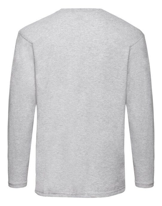 Fruit Of The Loom 61038 FOTL Mens Valueweight Long Sleeve T - Heather Grey