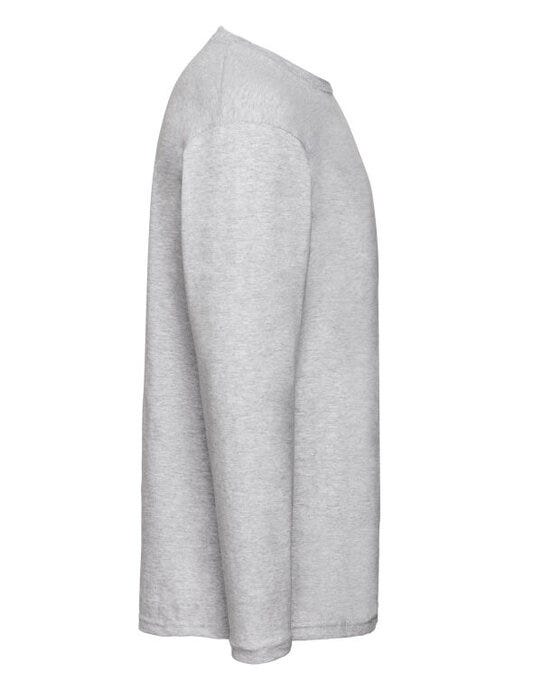Fruit Of The Loom 61038 FOTL Mens Valueweight Long Sleeve T - Heather Grey