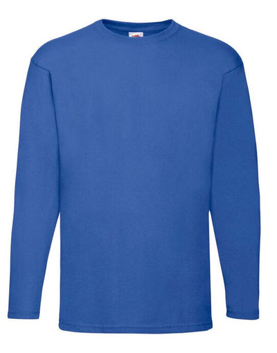 Fruit Of The Loom 61038 FOTL Mens Valueweight Long Sleeve T - Royal